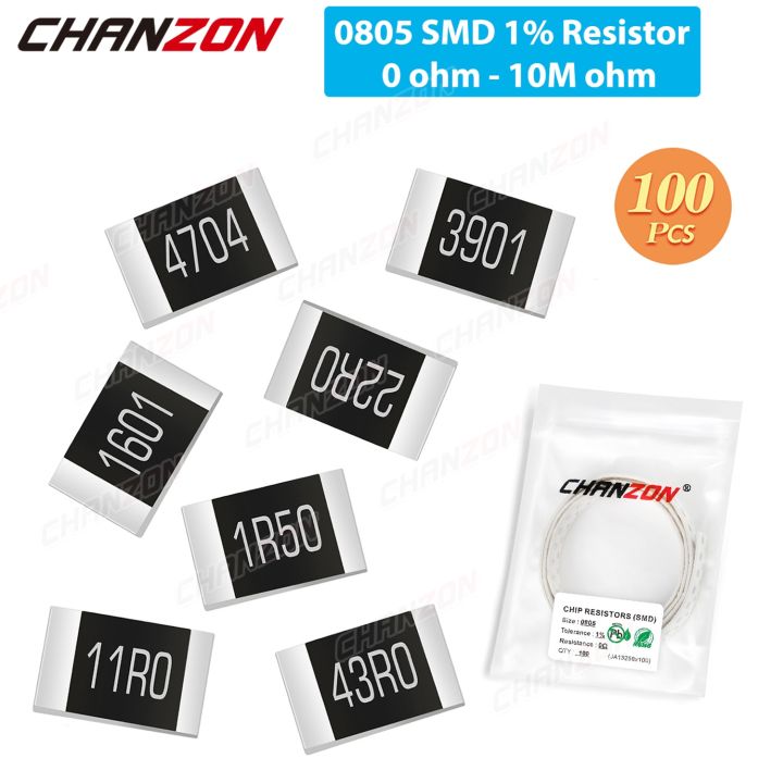 183-values-100pcs-0805-1-0-10mr-smd-resistors-high-precision-film-chip-fixed-1k-2k-4-7k-10k-100k-160k-220k-300k-330-470-ohm