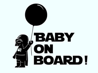 【SALE】 nancarenko1977 ตกแต่งรถเย็น Baby On Board สติกเกอร์สะท้อนแสงและรูปลอกสำหรับตกแต่งรถยนต์
