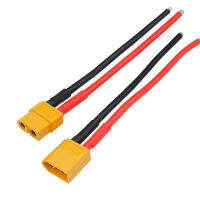 XT60 คอนเนกเตอร์ ขั้วต่อแบตเตอรี่ สีเหลือง พร้อมสาย ยาว 10 ซม. Male Female Yellow Black Connector