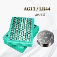 50ชิ้น AG13 LR44 L1154 357 SR44 1.55V ปุ่มสังกะสีแมงกานีสนาฬิกาแบตเตอรี่ของเล่นและผลิตภัณฑ์อิเล็กทรอนิกส์