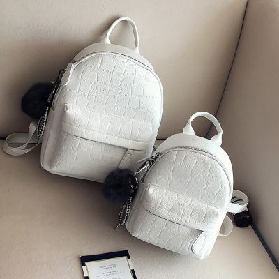 ﹍▦ Ins super fire backpack womens bag 2021 new summer fashion versatile Soft Leather Mini shopping Backpack