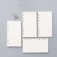 120Pcs/Set A5 A6 Inside Page Loose-leaf Notebook Inside Page Point Square Blank Plan Kraft Paper Inner Page School Office Supply Note Books Pads