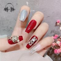 MIA 3D Rhinestone Nail Decoration ละเอียดอ่อน สำหรับผู้หญิง ตกแต่งปีใหม่ 2022 โชคลาภ Rhinestone สีเงินทอง เพทายเล็บเสน่ห์ เครื่องประดับ DIY เพทาย 3D ตกแต่งเล็บอุปกรณ์เสริม จี้เล็บเสือ