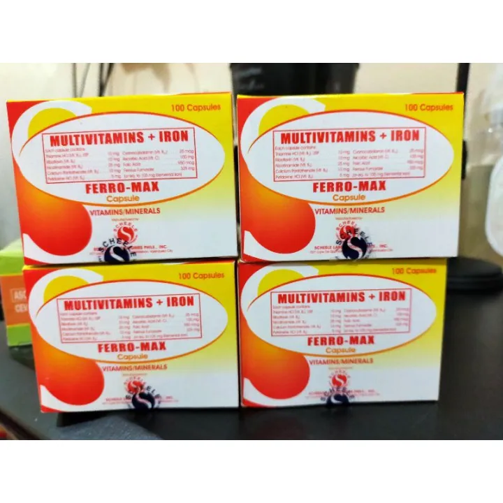 FERRO MAX Multivitamins + Iron 100 capsules FerroMax Lazada PH
