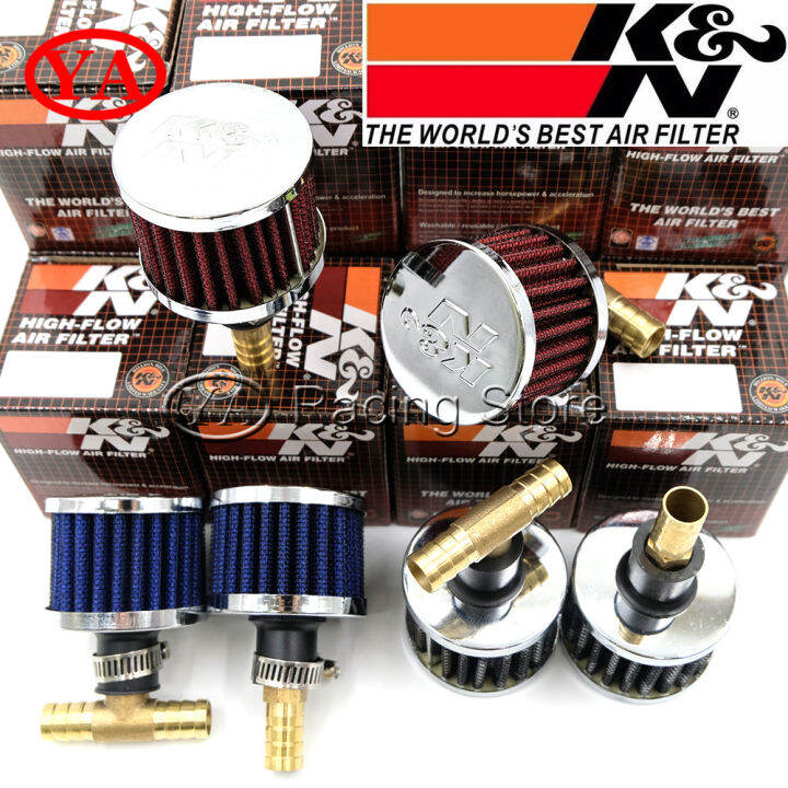 12mm K&N KN Small Air Filter Breather Intake Engine Car Automotive