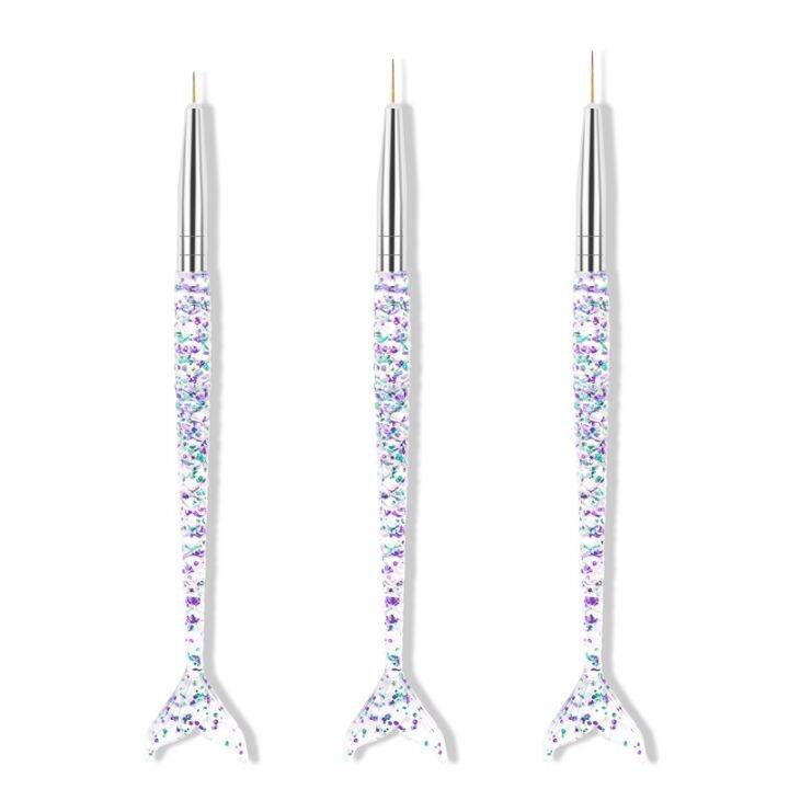 factory-selling-3pcs-set-glitter-mermaid-nail-art-liner-brush-set