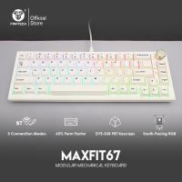 Fantech MAXFIT67มินิคีย์บอร์ดแบบกลไกแบบมีสายและบลูทูธไร้สาย5.0 65% Swap &amp; PBT คีย์บอร์ดสำหรับนักเล่นเกมคีย์บอร์ด