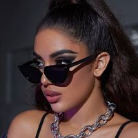 OLOPKY New Cat Eye Sunglasses Women 2022 High Quality Sun Glasses Women Vintage Shades Glasses Metal Cat Eye Gafas De Sol Mujer