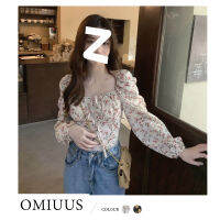 OMIUUS เสื้อแขนยาวมีฟองสำหรับผู้หญิง,เสื้อเบลาส์ฝรั่งเศสเสื้อมีเอกลักษณ์ขนาดเท่าเล็กและใหญ่ดีไซน์อมตะใหม่สำหรับฤดูใบไม้ผลิและฤดูใบไม้ร่วง