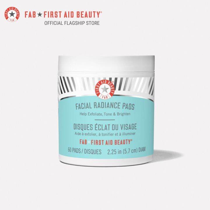 First Aid Beauty Facial Radiance Pads with Glycolic + Lactic Acids 60 Pads [EXP 09/2024] Lazada