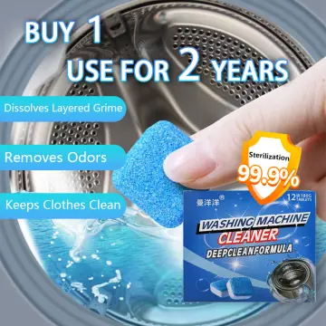 Washing Machine Cleaner 12Pcs Deep Cleaning Tablets For Front Loader & Top  Load Washer Laundry Tub Safe Deodorizer Clean Inside
