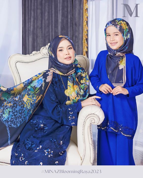 Minaz Hijab Blooming Raya Kids 2023 Bidang 39'' Edtion by Minaz | Lazada