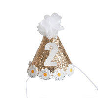 Holins หมวกปาร์ตี้วันเกิดสำหรับเด็ก1 2 Baby Shower Daisy Theme วันเกิด Headwear Hat