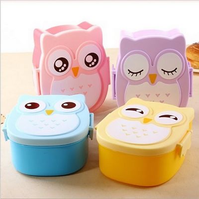 Cartoon Owl Lunch Box Portable Japanese Bento Meal Boxes Lunchbox Storage For Kids School Outdoor Thermos For Food Picnic Set