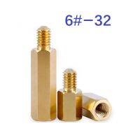 10pcs M3.5 American coarse tooth copper column 6 32 hexagon screw column computer chassis motherboard isolation column nut