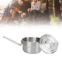 1.5L Camping หม้อ 304 สแตนเลสพับ Stable Camping Cook หม้อพร้อมฝาปิดสำหรับเดินป่ากลางแจ้ง