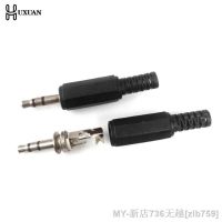 5PCS/Lot 3.5mm HeadPhone Connector Male Two Channel Audio Jack Plug 3.5 Mm With Black Plastic Housing