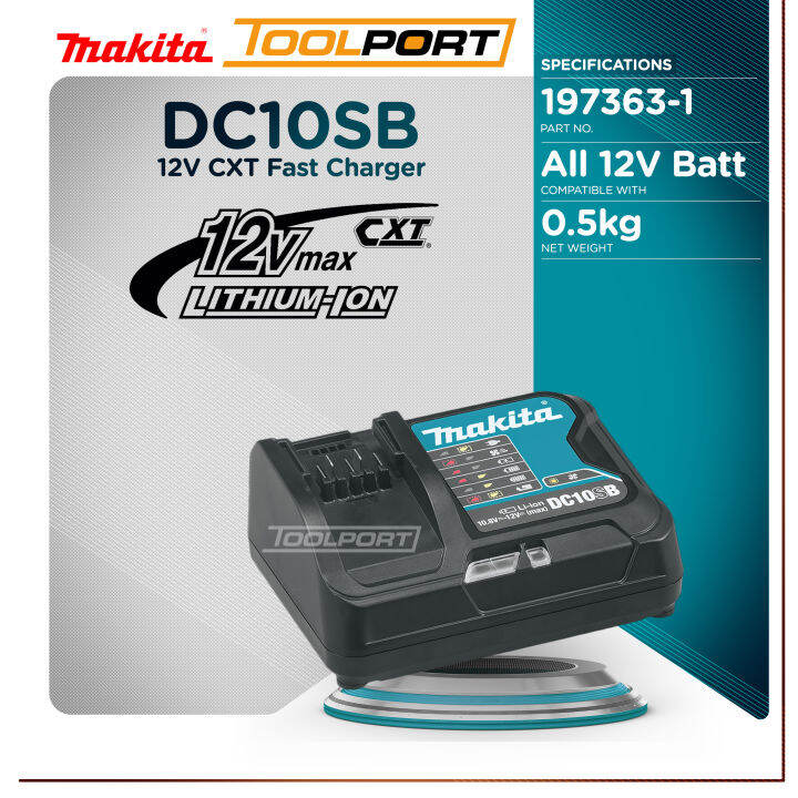 Makita DC10SB Fast Charger 12V Max CXT™ Li-Ion [ TOOLPORT ] | Lazada PH