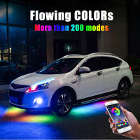 2021Car Underglow Neon Accent LED Strip Lights App Control RGB Auto Exterior Underbody Decorative Ambient Atmosphere Lamp