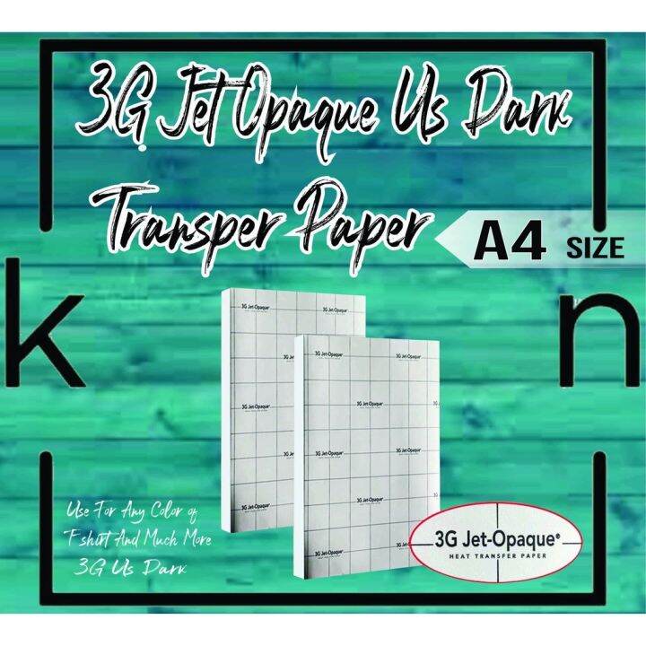 3G Jet Opaque Dark transfer paper a4 Lazada PH