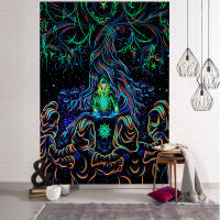 Psychedelic Sun Skull Tapestry Hippie Witchcraft Colorful Mushroom Hanging Wall Cloth Trippy Wall Hanging Ceiling Rome Decor