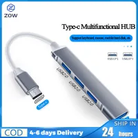 ZOW Mall USB C Hub 4มัลติพอร์ต USB Type-C ฮับพร้อม USB3.0 USB2.0ฟังก์ชัน OTG อะแดปเตอร์ตัวแยก USB ที่เข้ากันได้กับ Win7/8/10