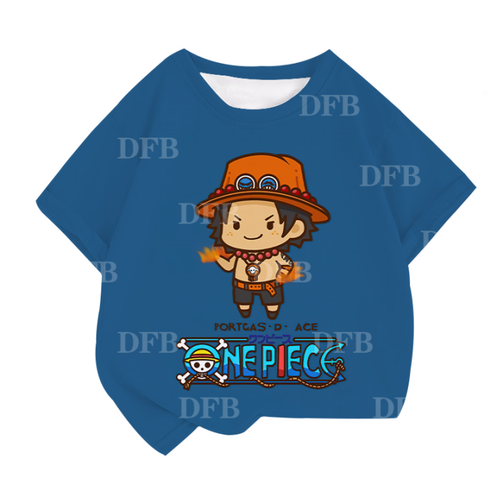หนึ่งชิ้นเสื้อยืดแฟชั่นใหม่สำหรับเด็กผู้ชาย-เสื้อยืดแฟชั่นสุดเท่ใส่สบายสำหรับฤดูร้อนเสื้อเชิ้ตใส่สบายของขวัญวันเกิดเด็ก