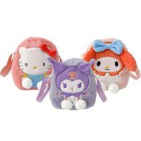 อะนิเมะ Sanrio การ์ตูนกระเป๋าผ้ากำมะหยี่ Kawali Figure Kuromi My Melody กระเป๋าสะพายไหล่ Pochacco น่ารักมินิกระเป๋าเอกสารสตรีของขวัญ