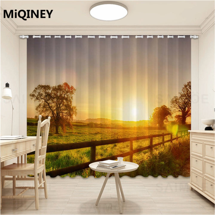new-sunset-shower-curtain-red-sky-natural-scenery-bathroom-curtains-waterproof-fabric-plant-tree-curtain-bath-decor-with-hooks