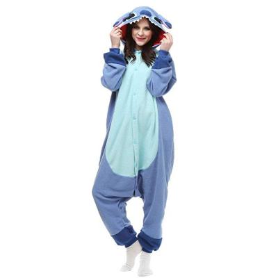 Women Men Hamtaro Stitch Animal Onesies Unisex Winter Cat Onesies Nightwear Anime Cartoon Costume Adult Fleece Sleepwear Pajamas