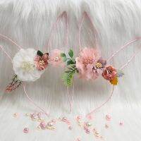 Ears Organza Headband for Easter Hairband Kids Hair Hoop Floral Accessories