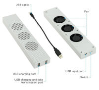 OIVO Cooling Fan For Xbox One S Built-in Adjustable Micro USB Connection Cooler with 3 High Speed Fans for Xbox One S Console