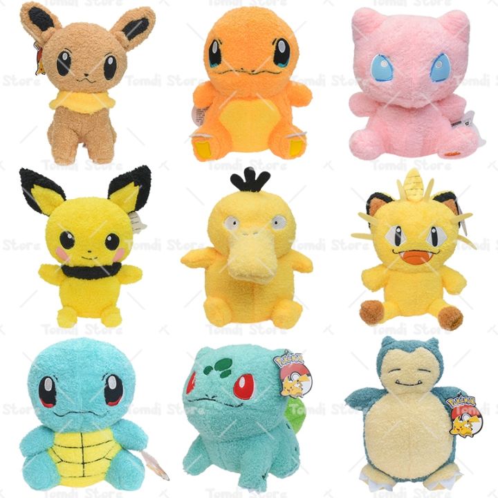 cw-2022-new-pokemon-plush-eevee-meowth-mew-charmander-bulbasaur-psyduck-stuffed-animals-stuffed-plush-for-children-christmas-gift
