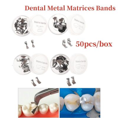 50 Pcs Dental tools Dental Metal Matrices Bands Sectional Contoured Matrix Refill Bands