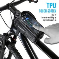 2023۞㍿ Bicycle Bag 1L Frame Front Top Tube Bike Bag Handlebar Mtb Touch Screen Cycling Bag Phone Holder Case Bicycle Accessories