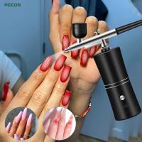 Airbrush Nail With Compressor Portable Air Brush Nail Art Paint Cake Cordless Mini Airbrush Nail Kit Rechargeable K5