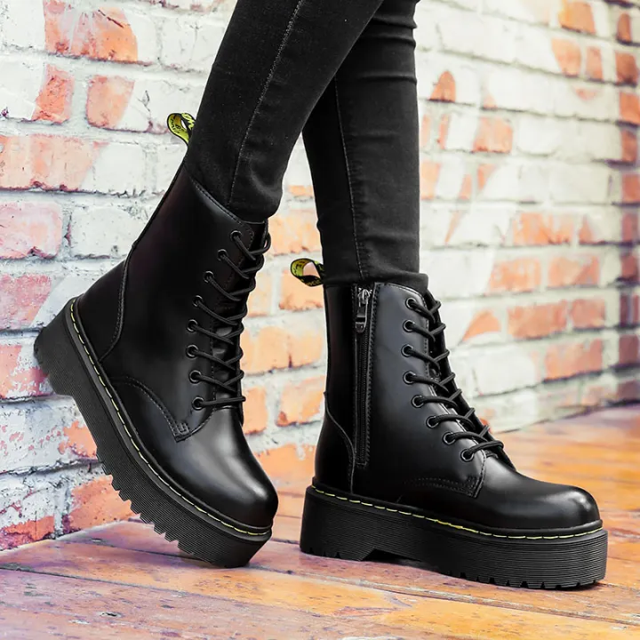 patent ankle boots lace up