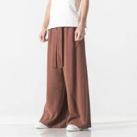 、’】【= Cotton Linen Vintage Men’S Harem Pants Harajuku Oversized Casual Man Wide Leg Pants Loose High Quality Men Trousers Jogger Pants