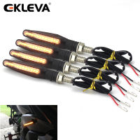 EKLEVA 4PCS Universal LED รถจักรยานยนต์ไฟเลี้ยว12V IP68กันน้ำ Amber Flasher Indicator ไฟกระพริบด้านหลังไฟอุปกรณ์เสริม