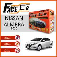 ผ้าคลุมรถ ส่งฟรี NISSAN ALMERA 2020 ตรงรุ่น กล่อง FACE CAR ผ้า HISORON อย่างดีหนาพิเศษ ป้องกันแดด ป้องกันฝน ป้องกันฝุ่น