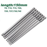 [Hot K] ชุดไขควงไขควง Torx แม่เหล็กยาว150มม. มิเตอร์วัดกำลังสายไฟ T6,T8,T9, T10,T15,T20,T25,T27, T30,T35,T40