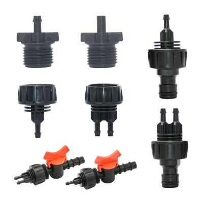 1/2 3/4 Thread To 4/7mm Garden Hose Connector Adapter 1/4 Tube Barb Fittings Gagriculture Irrigation System Faucet Coupler