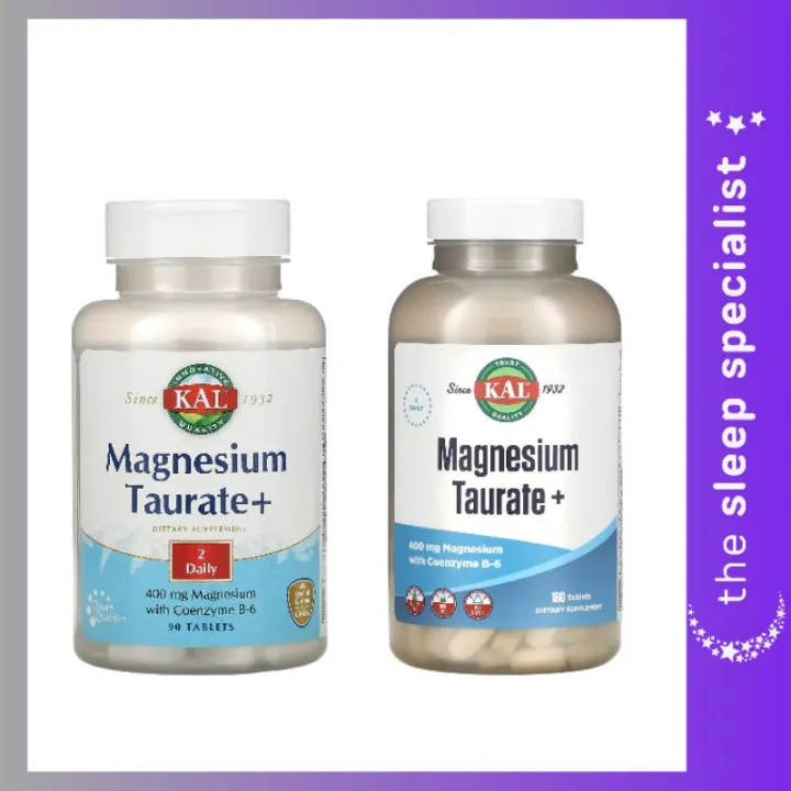 KAL, Magnesium Taurate +, 400 mg, 90 Tablets, Dietary Supplement THE