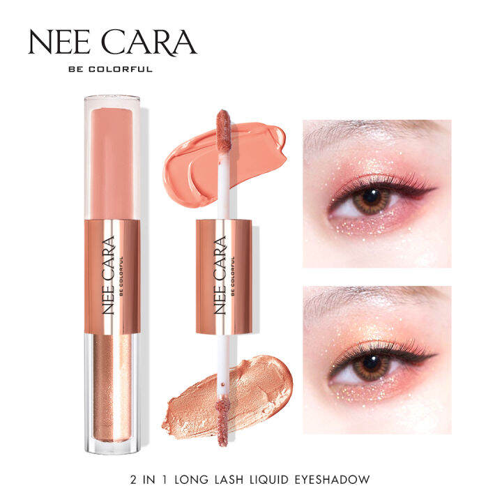 nee-cara-นีคาร่า-อายแชโดว์-อายแชโดว์แบบแท่ง-2-เนื้อ-ในแท่งเดียว-n318-long-last-2-in-1-eyeshadow-liquid-glitter-amp-matten