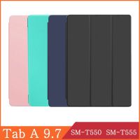 （Hoshi electron）แท็บเล็ตสำหรับ SamsungTab 9.7 2015 T550 T555 SM-T550 SM-T555LeatherCover Stand Case Protector Trifold Funda