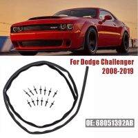 For Dodge Challenger 2008-2019 Front Fascia Bumper Hood Seal Belt Waterproof Rubber Sealing Strip &amp; Rivets 68051392AB 68051392AA