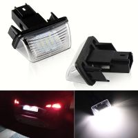 ไฟป้ายทะเบียน LED 2ชิ้นสำหรับ C3 Citroen C4 C5 Berlingo ซาโซเอ็กซ์ซารา Picasso สำหรับ Peugeot 206 207 306 307 308 5008