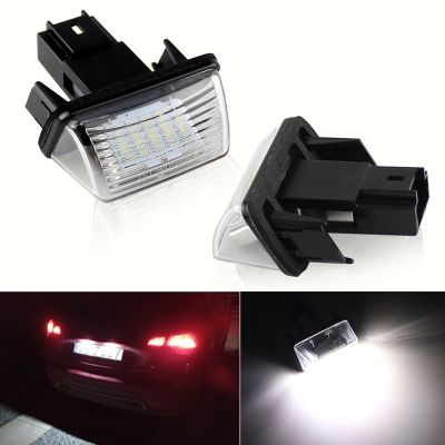 【CW】2pc LED License Number Plate Light For Citroen C3 C4 C5 Berlingo Saxo Xsara Picasso For Peugeot 206 207 306 307 308 5008