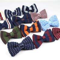 ใหม่สไตล์ผู้ชายผู้หญิงถัก Bowtie ปรับผีเสื้อสองดาดฟ้าผ้าผูกคอ Bowties ออกแบบถักชุดถักโบว์ผูก