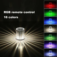 RGB crystal table lamp remote dimming 16 color night light bar atmosphere USB rechargeable LED Night Light decorative table lamp